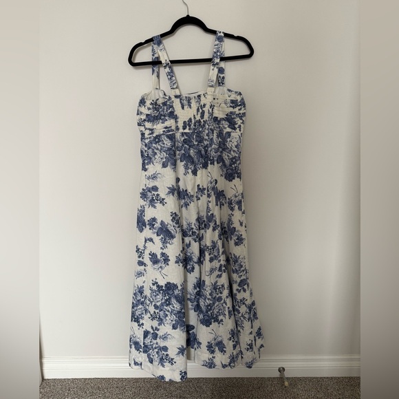 Abercrombie & Fitch Blue and White Floral Midi Dress - Picture 2 of 4